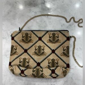 🐸Vintage 1980s/1990s Frog Tapestry Purse Doodle Bags